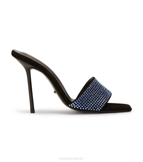 Stöckelschuhe| de Tony Bianco Frauen Naomi Heels Kristallblau/schwarzes Wildleder 4624147